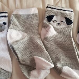 (Pending)Cute Dog Patterned Socks - Gray and White
